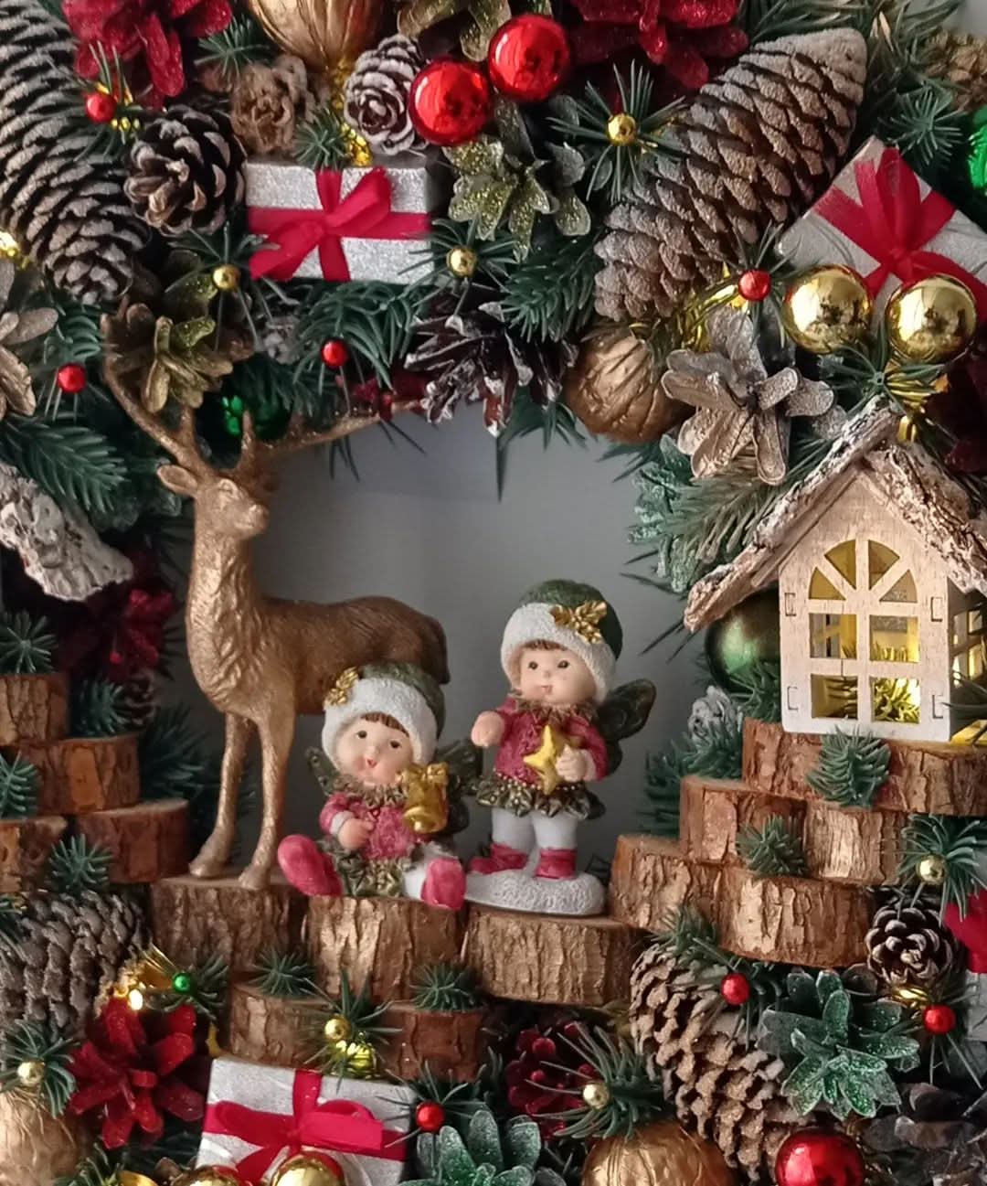 Guirlanda Decoração Natalina com Led 65CM