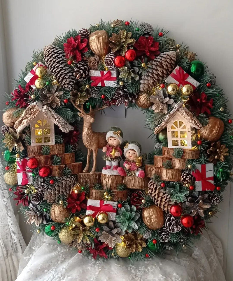 Guirlanda Decoração Natalina com Led 65CM