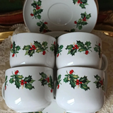 Conjunto de Porcelana Natalino com 12 Peças