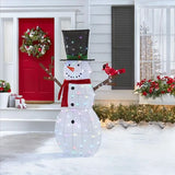 Boneco de Neve Cintilante com 100 LEDs Multicoloridos – 1,82 m
