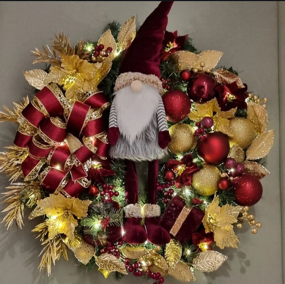 Guirlanda Decoração Natal com Luzes 65CM