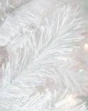 Árvore de Natal Branca Classic com Galhos Articulados, Suporte Metálico e Micro LEDs Embutidos