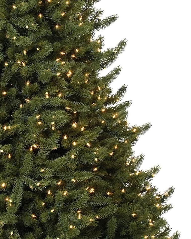 Árvore de Natal Nova York Spruce com Galhos Articulados, Suporte Metálico e Micro LEDs Embutidos