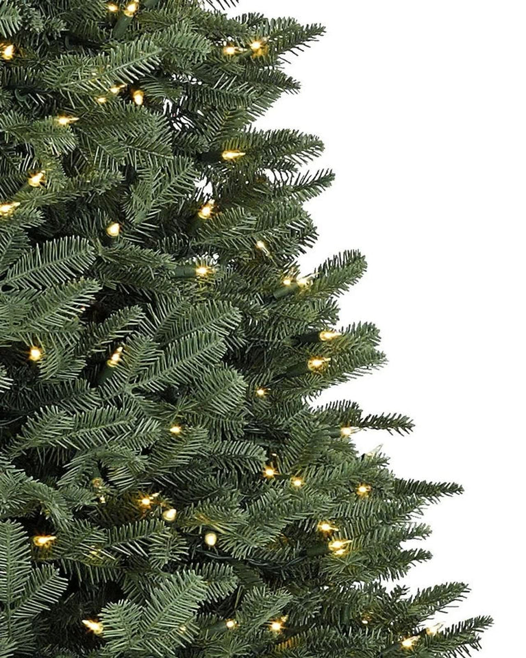 Árvore de Natal White Spruce Verde com Galhos Articulados, Suporte Metálico e Micro LEDs Embutidos (ultimas unidades)
