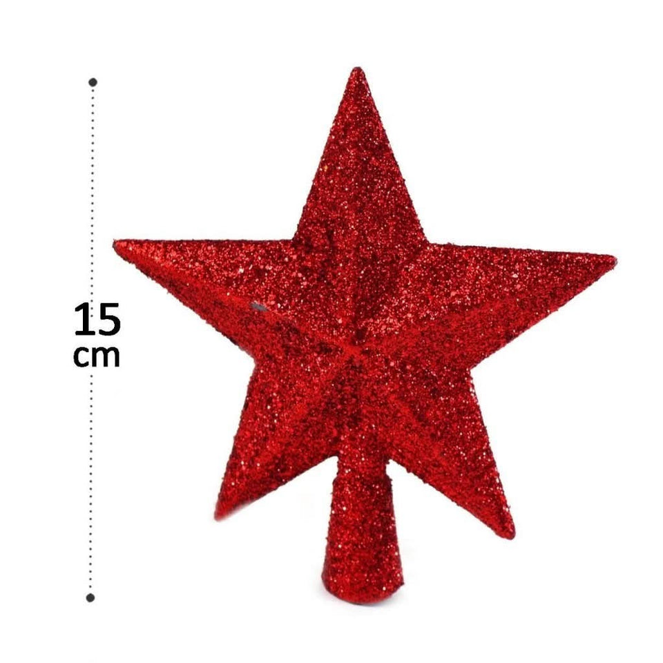 Kit 43 Enfeites Para Árvores De Natal Decoração Estrela Bolinha