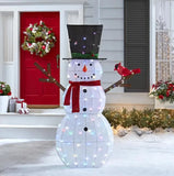 Boneco de Neve Cintilante com 100 LEDs Multicoloridos – 1,82 m
